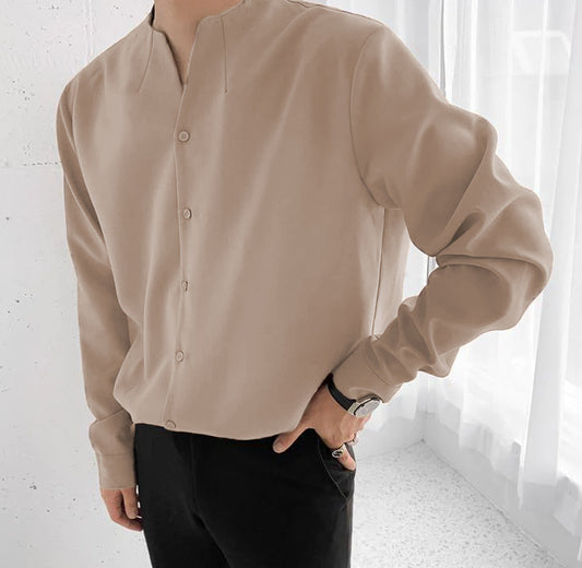 Classic Full Sleeved Korean Men Shirt