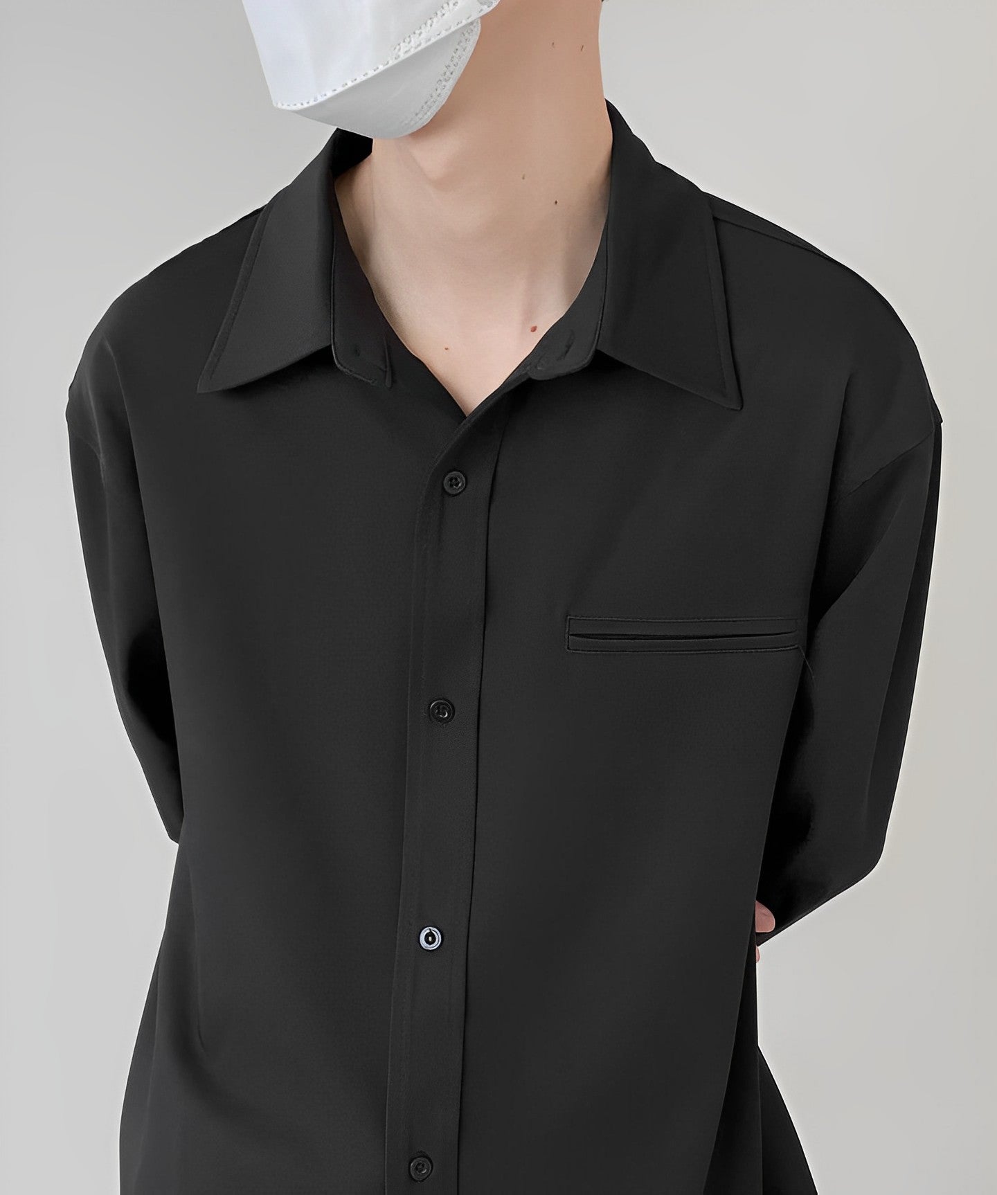 Classic Full Sleeved Korean Men Shirt