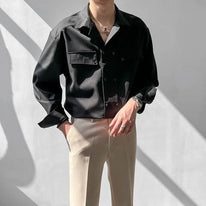 Classic Full Sleeved Korean Men Shirt