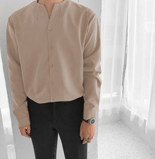 Classic Full Sleeved Korean Men Shirt