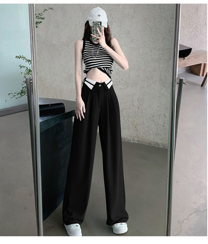 Seoul Chic Collared Belt Trousers