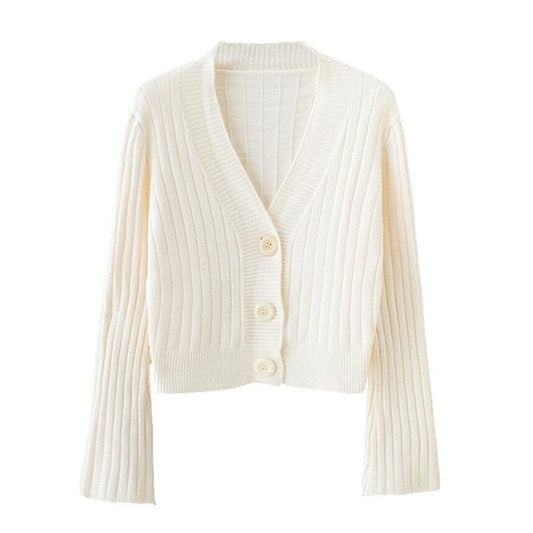 Korean Long Flare Sleeve Cardigan