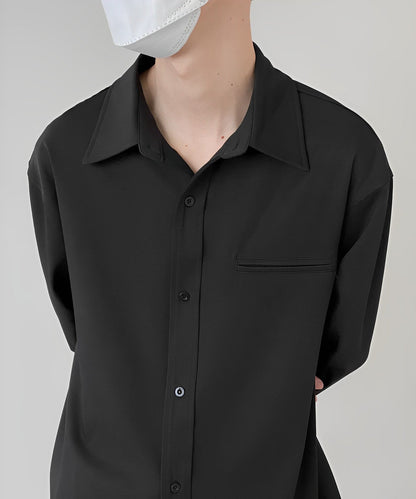 Classic Full Sleeved Korean Men Shirt