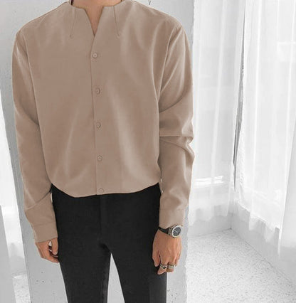 Classic Full Sleeved Korean Men Shirt